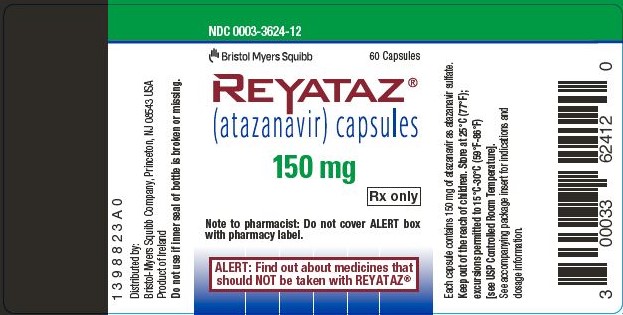 Reyataz 150 mg bottle label