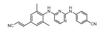 4-[[4-[[4-[(E)-2-cyanoethenyl]-2,6-dimethylphenyl]amino]-2-pyrimidinyl]amino]benzonitrile chemical structure