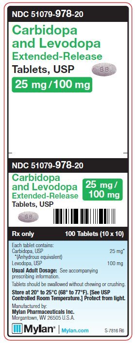 Carbidopa and Levodopa Extended-Release 50 mg/200 mg Tablets Unit Carton Label