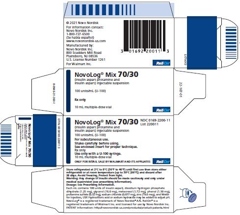 NovoLog Mix 70/30 ReliOn vial carton