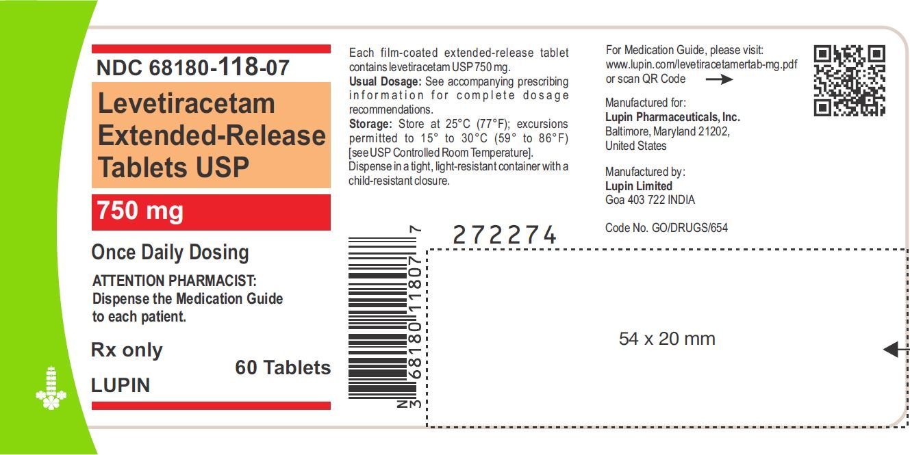 Conatiner Label 750 mg-Bottle of 60 Tablets