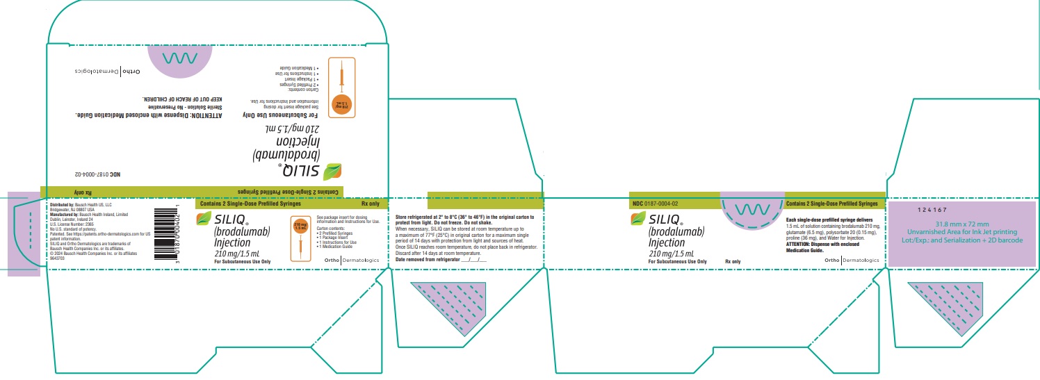 SILIQ (brodalumab) Injection 210 mg/1.5 mL label