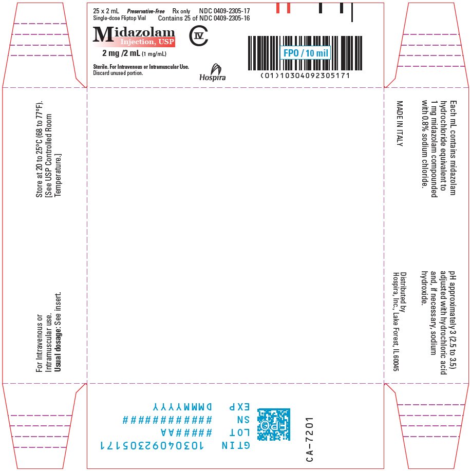 PRINCIPAL DISPLAY PANEL - 2 mL Vial Box CA-7201