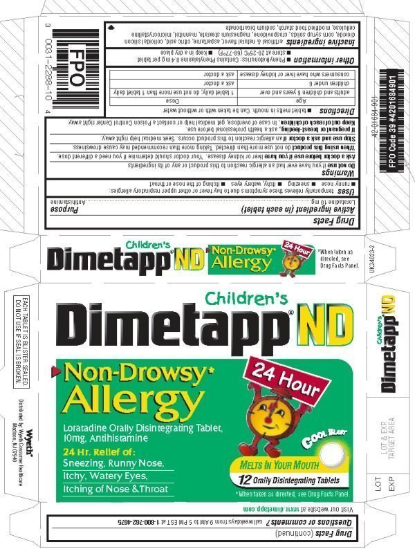 Children's Dimetapp ND (Non-Drowsy) Allergy Packaging