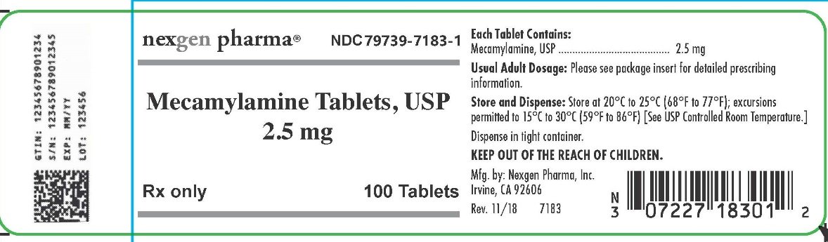 Mecamylamine Container Label - 100-count