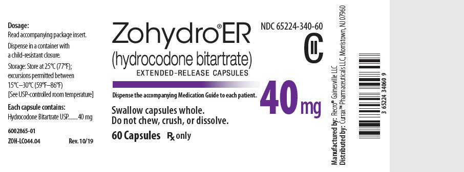 PRINCIPAL DISPLAY PANEL - 40 mg Capsule Bottle Label