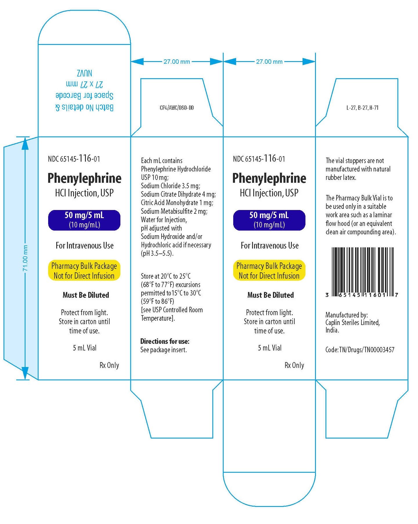 Phenylephrine Hydrochloride Injection FDA prescribing information Phenylephrine Hydrochloride Injection FDA prescribing information