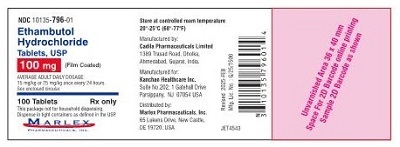 Ethambutol 100mg 100 Count Bottle