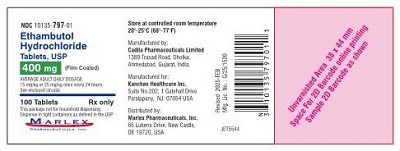Ethambutol 400mg 100 Count Bottle