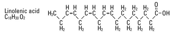 structural formula linolenic acid