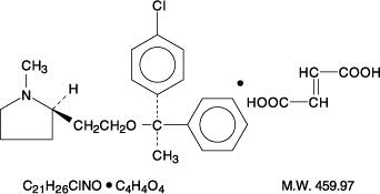 Clemastine fumarate structural formula