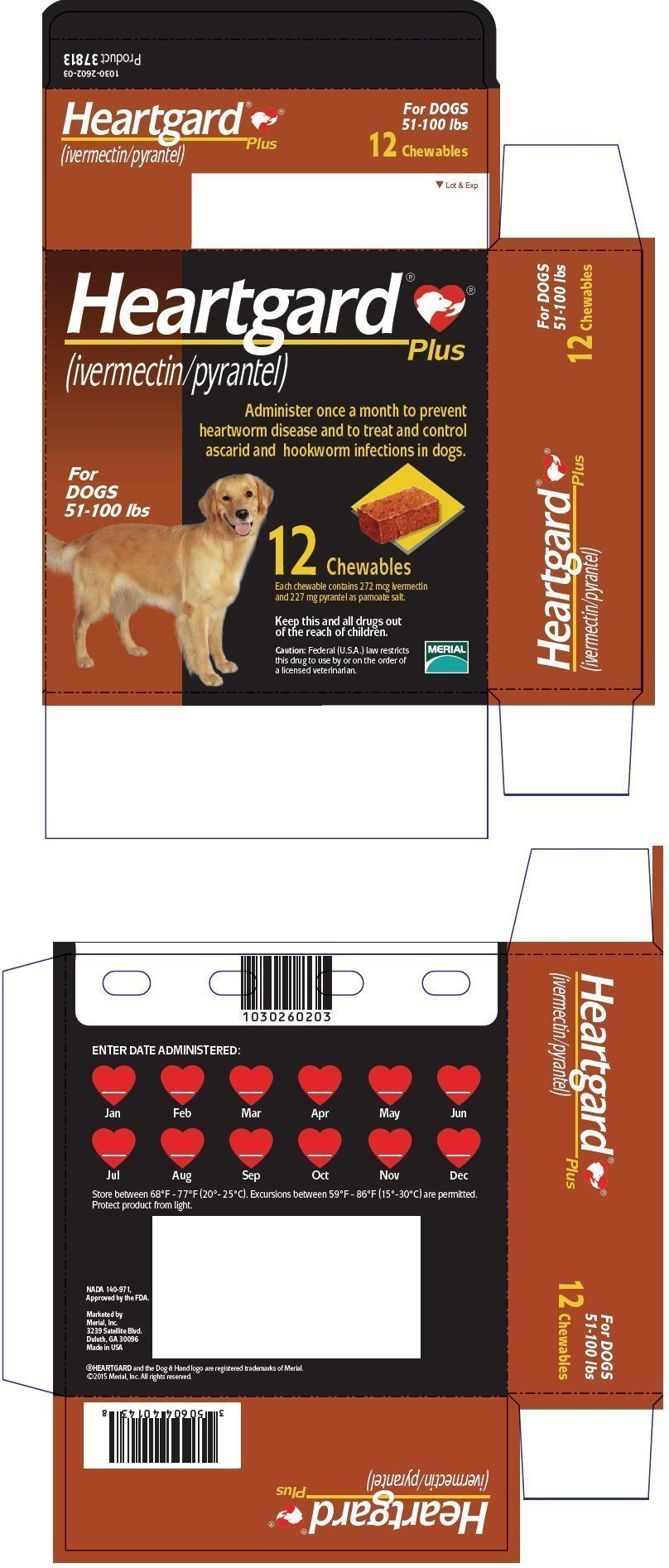 PRINCIPAL DISPLAY PANEL - 12 Tablet Carton (For Dogs 51-100 lbs)
