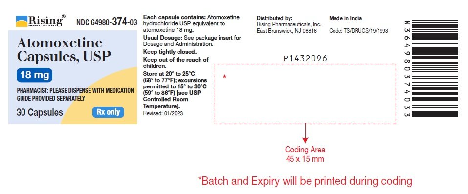 PACKAGE LABEL-PRINCIPAL DISPLAY PANEL - 18 mg (30 Capsules Bottle)