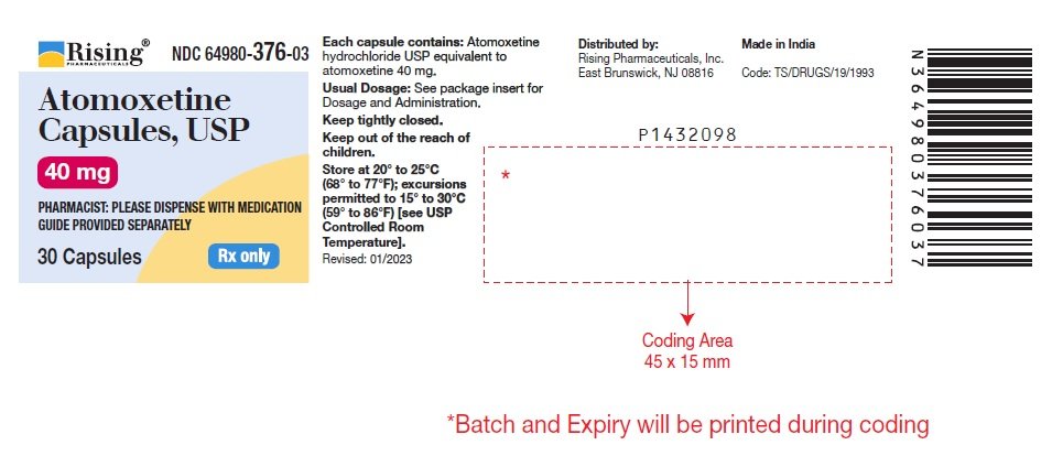 PACKAGE LABEL-PRINCIPAL DISPLAY PANEL - 40 mg (30 Capsules Bottle)