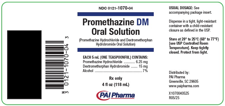 Promethazine DM Oral Solution - 4 fl oz (118 mL) Bottle Label