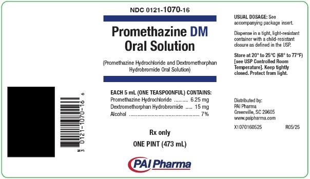 Promethazine DM Oral Solution - One Pint (473 mL) Bottle Label