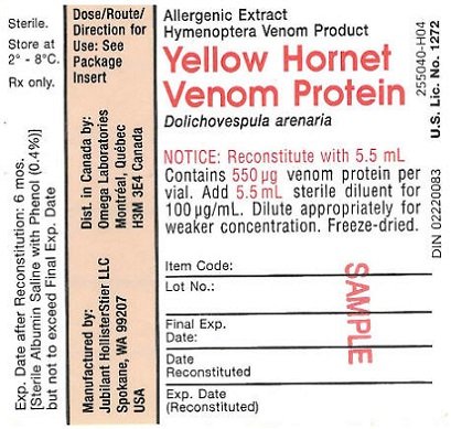 Yellow Hornet Venom Protein 5-Dose Image