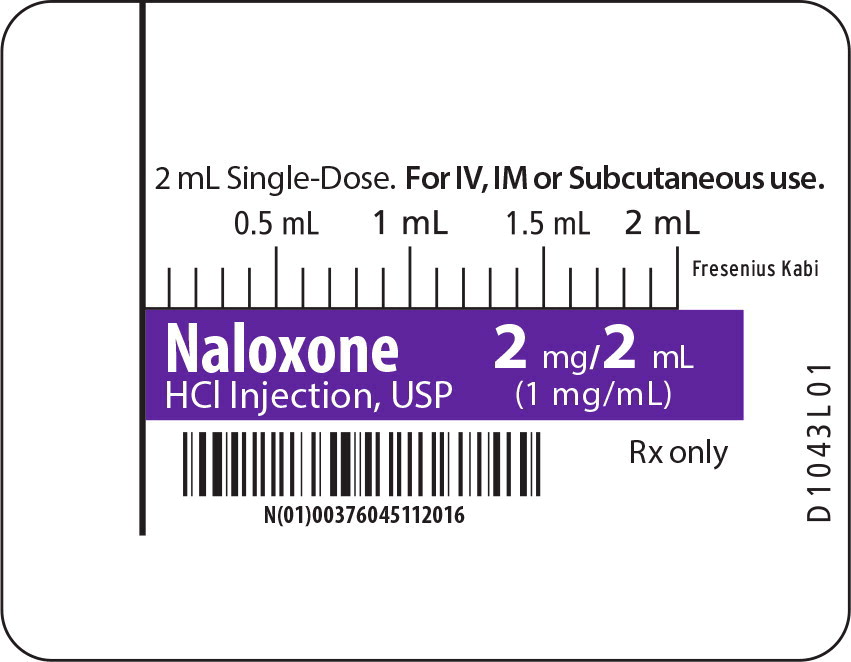 PACKAGE LABEL - PRINCIPAL DISPLAY – Naloxone 2 mL Syringe Label
