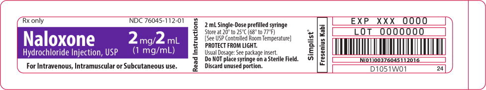 PACKAGE LABEL - PRINCIPAL DISPLAY – Naloxone 2 mL Print Mat Label
