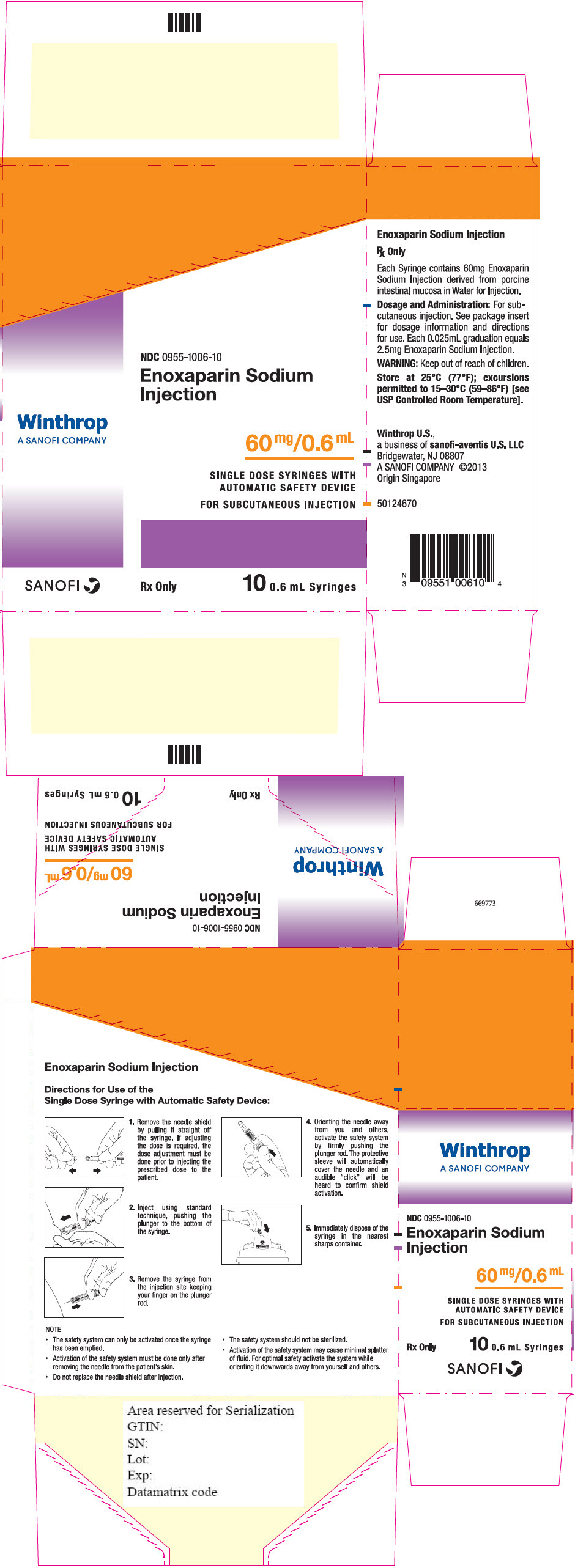 PRINCIPAL DISPLAY PANEL - 60 mg/0.6 mL Syringe Carton