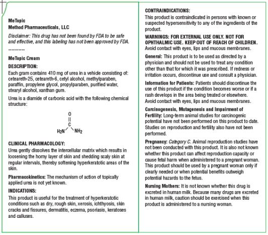 PRINCIPAL DISPLAY PANEL
NDC 58657-485-08
MeTopic 
Cream
(Urea 41%)
For External Use Only 
Rx Only
Net Wt. 8 oz. (227 g)
