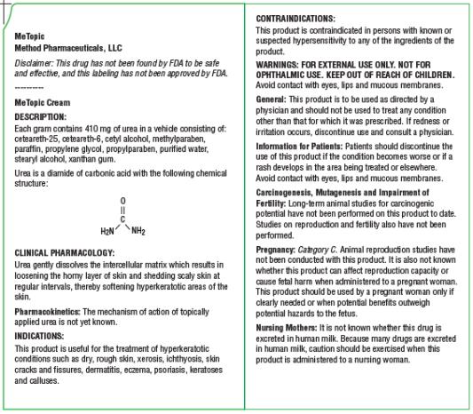 PRINCIPAL DISPLAY PANEL
NDC 58657-485-08
MeTopic 
Cream
(Urea 41%)
For External Use Only 
Rx Only
Net Wt. 8 oz. (227 g)
