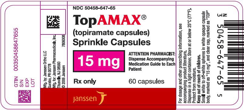 PRINCIPAL DISPLAY PANEL - 15 mg Capsule Bottle Label