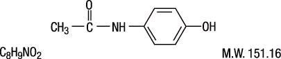 acetaminophen chemcial structure