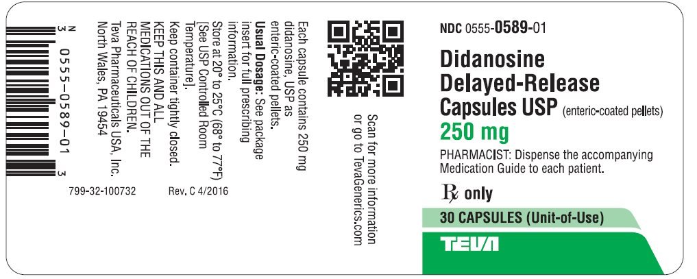 Didanosine Delayed-Release Capsules USP 250 mg 30s Label