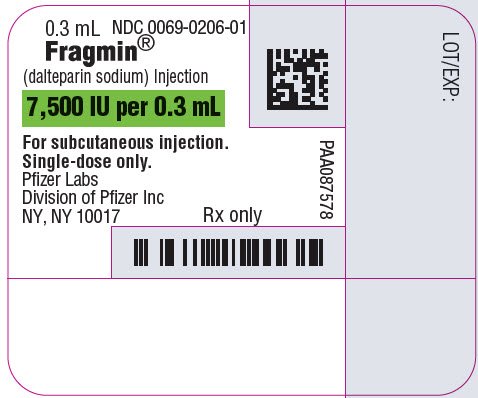 PRINCIPAL DISPLAY PANEL - 0.3 mL Syringe Label - 0206