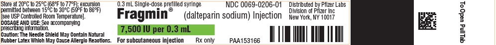 PRINCIPAL DISPLAY PANEL - 0.3 mL Syringe Blister Pack Label - 0206