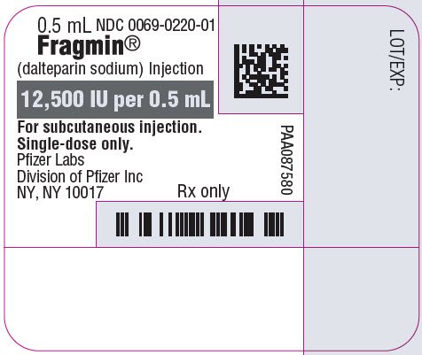 PRINCIPAL DISPLAY PANEL - 0.5 mL Syringe Label - 0220