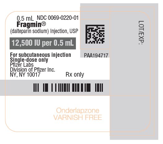 PRINCIPAL DISPLAY PANEL - 0.5 mL Syringe Label - 0220