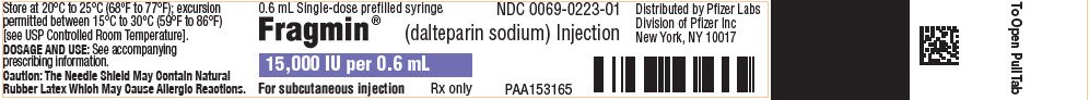 PRINCIPAL DISPLAY PANEL - 0.6 mL Syringe Blister Pack Label - 0223