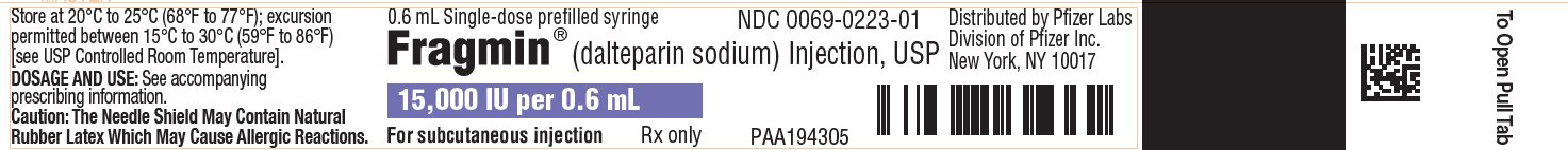 PRINCIPAL DISPLAY PANEL - 0.6 mL Syringe Blister Pack Label - 0223