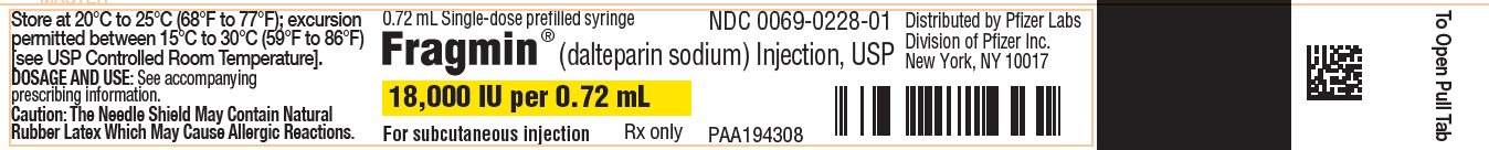 PRINCIPAL DISPLAY PANEL - 0.72 mL Syringe Blister Pack Label - 0228