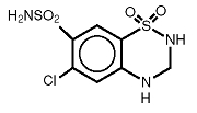 Hydrochlorothiazide Structural Formula