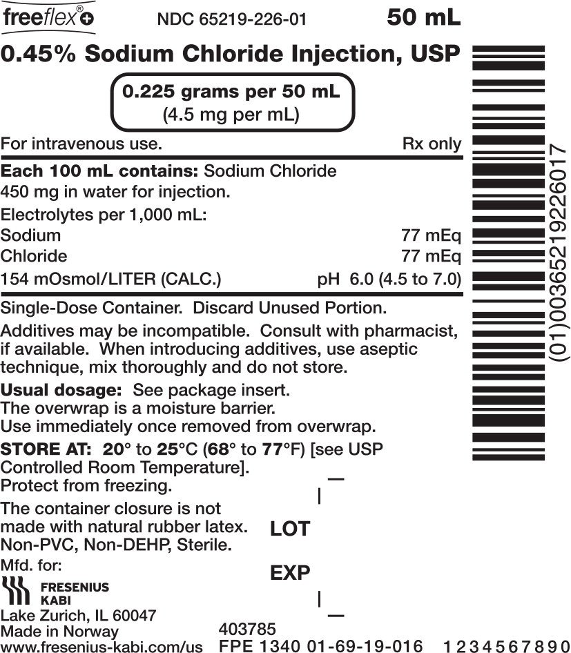 PACKAGE LABEL - PRINCIPAL DISPLAY – 0.45% Sodium Chloride 50 mL Bag Label
