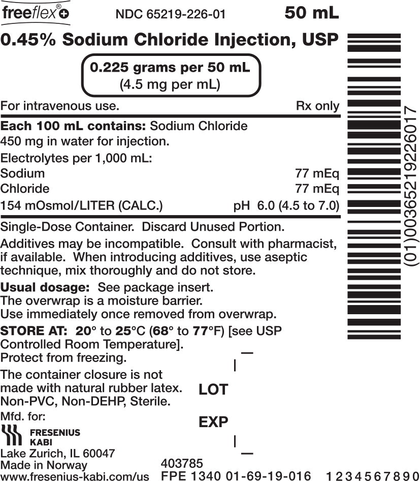 PACKAGE LABEL - PRINCIPAL DISPLAY – 0.45% Sodium Chloride 50 mL Bag Label
