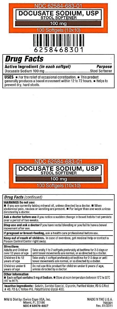 Docusate Sodium, USP 100 mg capsule