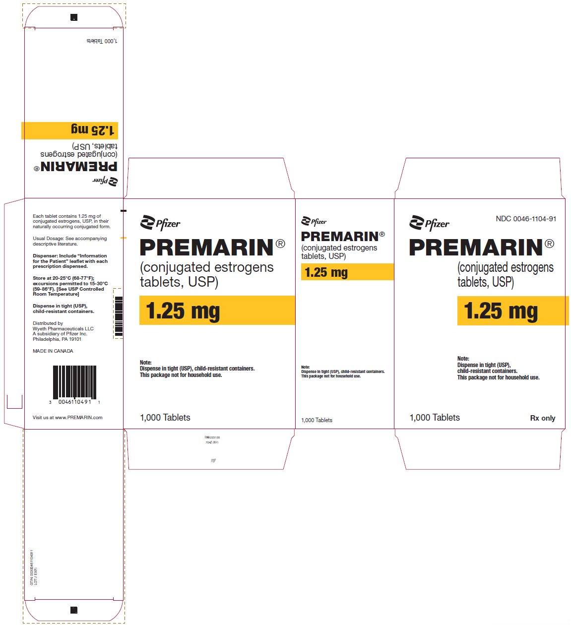 PRINCIPAL DISPLAY PANEL - 1.25 mg Tablet Bottle Carton