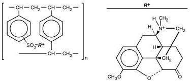 Hydrocodone Polistirex Structural Formula