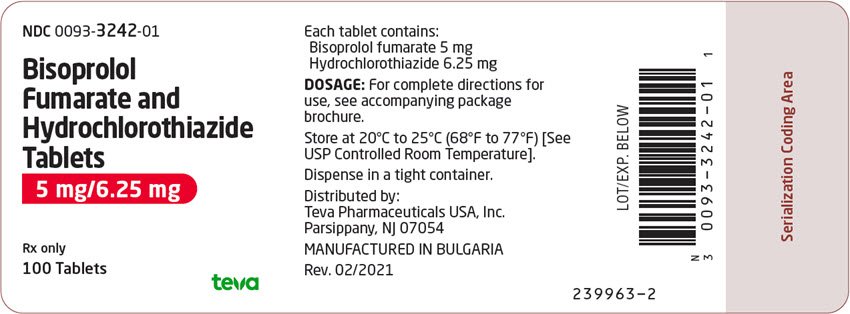 biso HCTZ 5 - 6.25mg label image