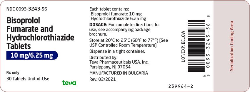 biso HCTZ 10 - 6.25mg label image