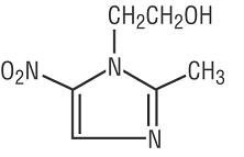 Structural formula for metronidazole