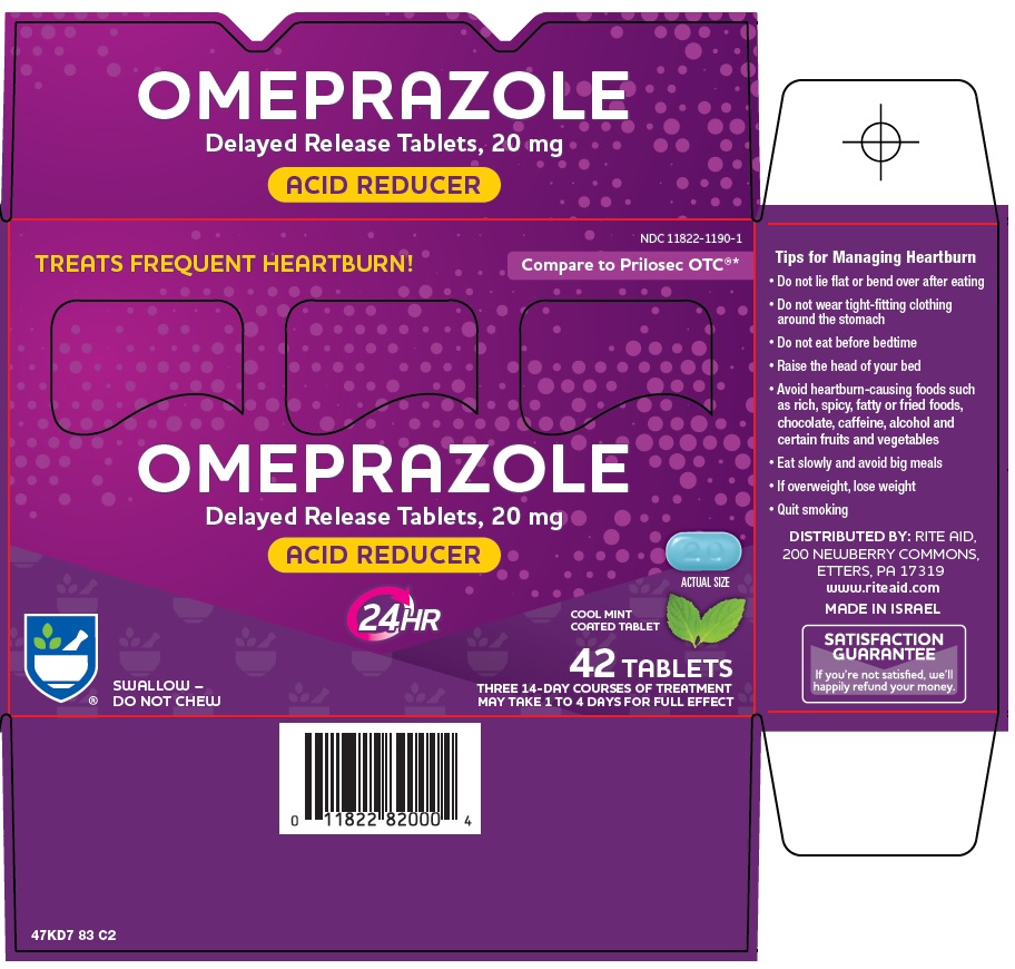 RITE AID OMEPRAZOLE COOL MINT CARTON IMAGE 1 OF 2
