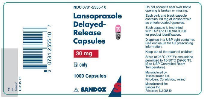 What is lansoprazole 30 milligrams used to treat?