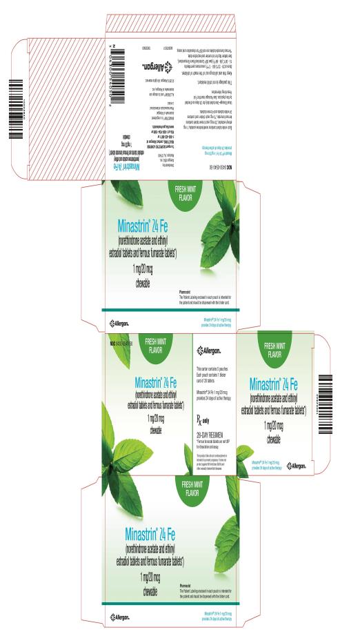 PRINCIPAL DISPLAY PANEL

NDC: 0430054050
Minastrin® 24 Fe
(norethindrone acetate and ethinyl estradiol tablets and ferrous fumarate tablets)
1 mg/20 mcg
chewable
28 Day Regimen
Rx Only
