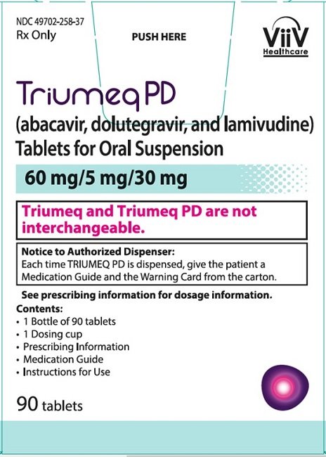 Triumeq tablets 30 count label