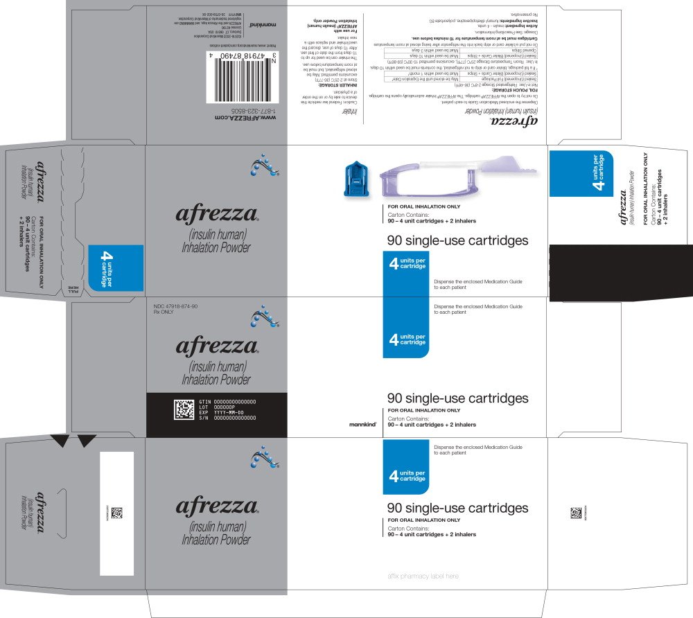 Principal Display Panel 90 − 4 unit cartridges and 2 inhalers
